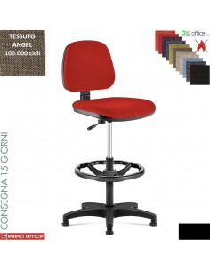 PRACTICA  Sgabello appoggiapiedi regolabile base nylon rivestimento tessuto ANGEL class 1IM