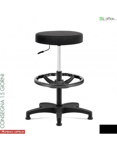 PRACTICA Sgabello in poliuretano integrale appoggiapiedi regolabile base nylon
