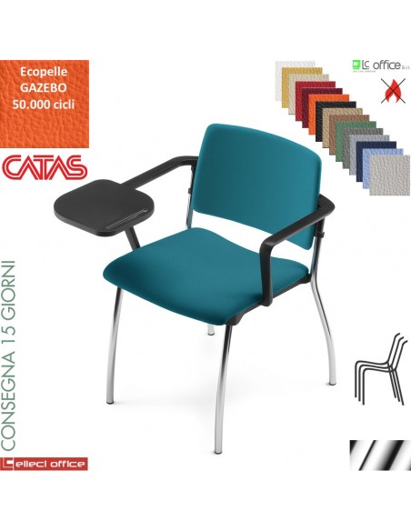 TEOREMA impilabile imbottito rivestimento ecopelle GAZEBO class 1IM