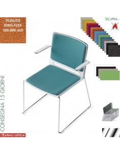 KUBIKA impilabile imbotito base a slitta rivestimento tessuto KING-FLEX class 1 IM