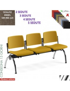 TEOREMA panca sedile e schienale imbottito rivestimento tessuto ANGEL class 1IM