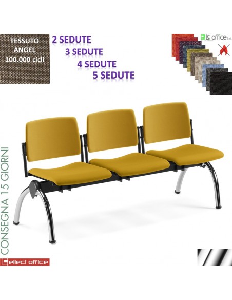 TEOREMA panca sedile e schienale imbottito rivestimento tessuto ANGEL class 1IM