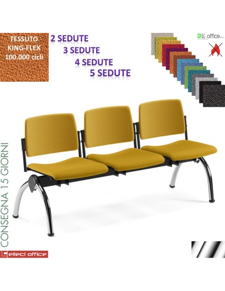 TEOREMA panca attesa imbottita rivestimento tessuto KING-FLEX class 1 IM