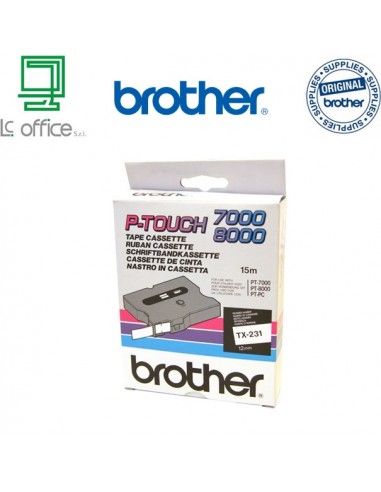 Brother TX-231 Cassetta nastro per etichettatura originale