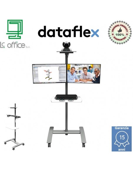Viewmate postazione video conferenza due monitor - pavimento 52.722 Dataflex