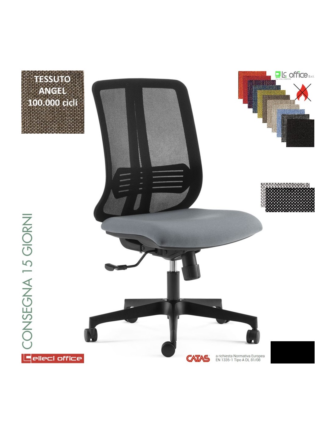 Altea Poltrona operativa schienale rete syncro multibloc base nylon tessuto  Angel - catas Altea Poltrona operativa schienale rete syncro multibloc base nylon tessuto  Angel - catas