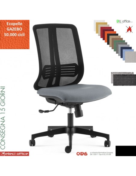 Altea Poltrona OPRERATIVA schienale rete syncro multiblock base nylon ecopelle GAZEBO - catas