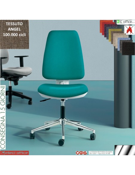 Masha operativa contatto permanente cover bianchi base acciaio cromato tessuto Angel class 1 IM cromata catas