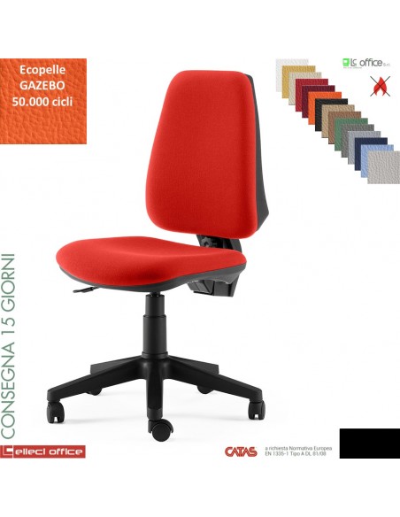 Masha Sedia operativa con contatto permanente base nylon rivestimenti ecopelle GAZEBO Catas