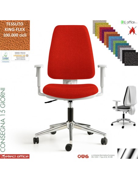Masha operativa contatto permanente cover bianchi base acciaio cromato TESSUTO KING FLEX class 1 IM