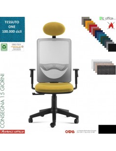 Oxy poltrona direzionale appoggiatesta schienale rete syncro multiblock base nylon tessuto ONE class 1 IM