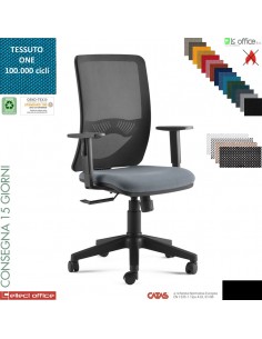 Oxy poltrona operativa schienale rete syncro multiblock base nylon tessuto ONE class 1 IM