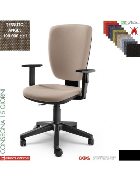 START Operativa con contatto permanente schienale updown base nylon rivestimento tessuto Angel class 1 IM Catas