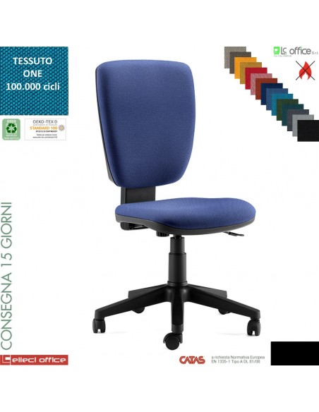 START sedia operativa contatto permanente schienale up-down base nylon tessuto ONE class 1 IM