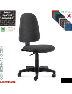 TIM poltrona operativa con contatto permanente base nylon rivestimento tessuto MADRID class 1 IM