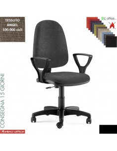 TIM poltrona operativa con contatto permanente base nylon braccioli fissi rivestimento tessuto Angel class 1 IM