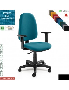 TIM poltrona operativa con contatto permanente base nylon braccioli regolabile tessuto ONE class 1 IM