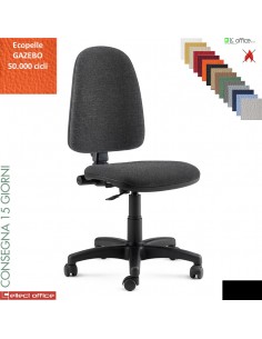 TIM poltrona operativa con contatto permanente base nylon rivestimenti ecopelle GAZEBO