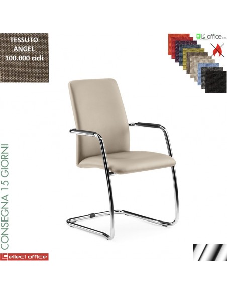 Trilogy Poltroncina attesa con base fissa cromata rivestimento tessuto Angel class 1 IM
