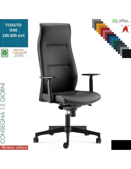 Trilogy Direzionale syncro multiblock braccioli regolabili in altezza base in nylon tessuto ONE class 1 IM