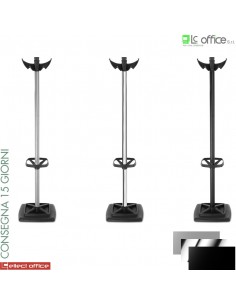 TREE Appendiabito con componenti in plastica nera struttura in metallo verniciato NERO GRIGIO O CROMATA