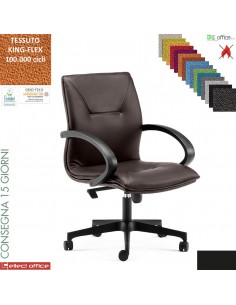 SADIA Poltrona semi-direzionale oscillante braccioli polipropilene base nylon tessuto KING FLEX class 1 IM