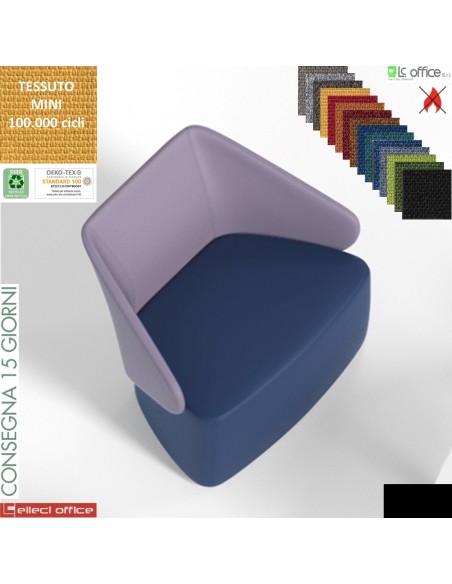 IKEBANA poltrone singola rivestimento tessuto MINI e imbotiture ingnifugo Class 1IM