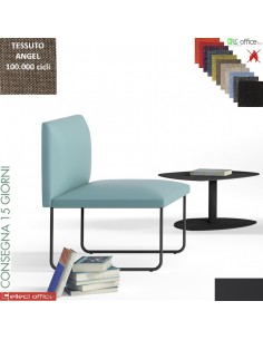 DOMINO poltrone attesa singola COMPONIBILE rivestimento tessuto ANGEL class 1IM