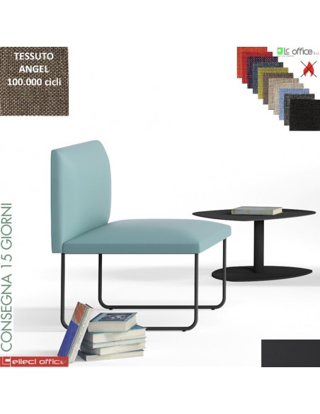 DOMINO poltrone attesa singola COMPONIBILE rivestimento tessuto ANGEL class 1IM