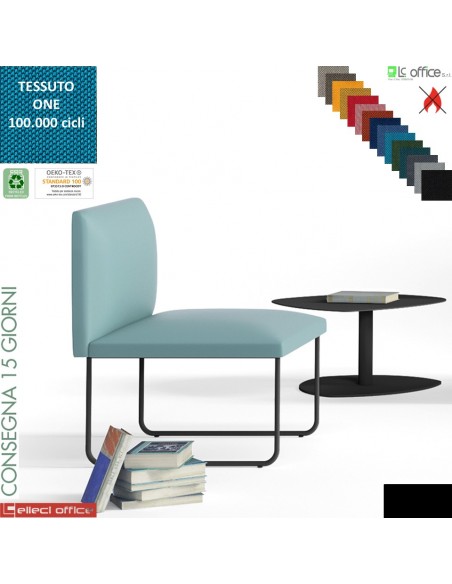 DOMINO poltrone attesa singola COMPONIBILE rivestimento tessuto ONE class 1IM