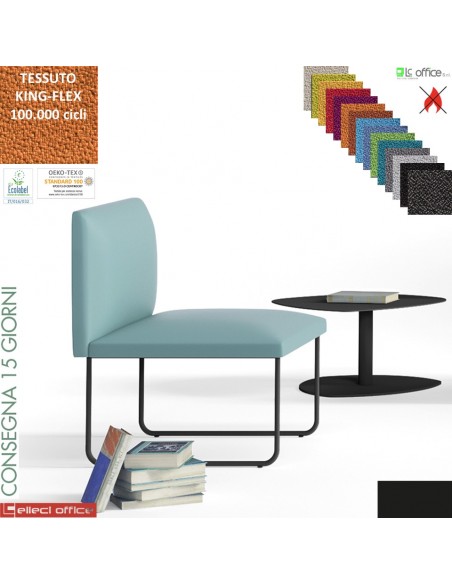 DOMINO poltrone attesa COMPONIBILE rivestimento tessuto KING-FLEX class 1 IM