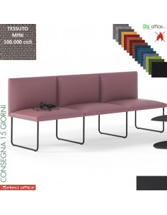 DOMINO poltrone attesa tre posti COMPONIBILE rivestimento tessuto MINI class 1 IM