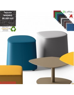 MANTRA pouf triangolare attesa rivestimento tessuto MADRID class 1IM