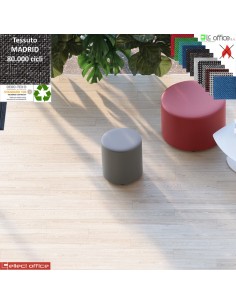 MANTRA pouf rotondo diametro 40 attesa rivestimento tessuto MADRID class 1IM