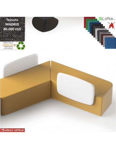 MANTRA Schienale rettangolare Pouf attesa rivestimento tessuto MADRID class 1IM