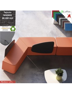 MANTRA Schienale triangolare Pouf attesa rivestimento tessuto MADRID class 1IM