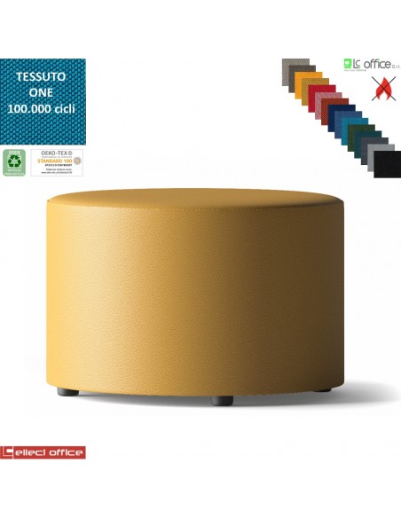 MANTRA pouf tondo diametro 70 attesa rivestimenti tessuto ONE class 1 IM