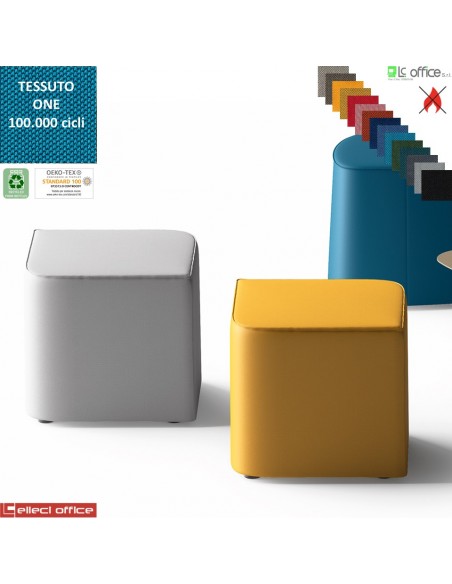 MANTRA pouf quadrato attesa rivestimenti tessuto ONE class 1 IM