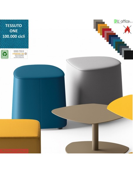 MANTRA pouf triangolare attesa rivestimenti tessuto ONE class 1 IM
