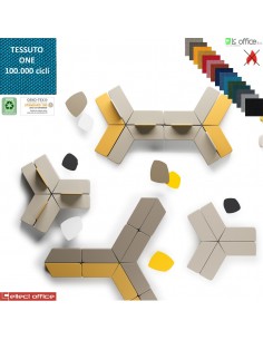 MANTRA Pouf con angolare destro attesa rivestimenti tessuto ONE class 1 IM