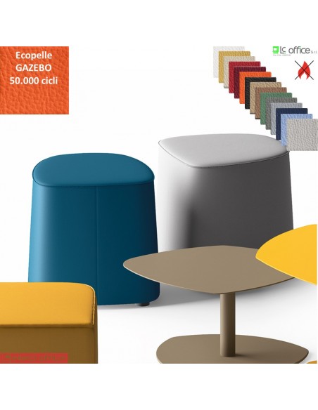 MANTRA pouf triangolare attesa rivestimenti ecopelle GAZEBO Class 1 IM