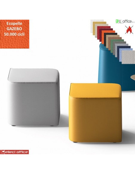 MANTRA pouf quadrato attesa rivestimenti ecopelle GAZEBO Class 1 IM