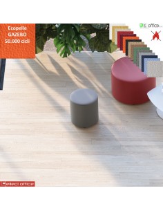 MANTRA pouf tondo diametro 40 attesa rivestimenti ecopelle GAZEBO Class 1 IM