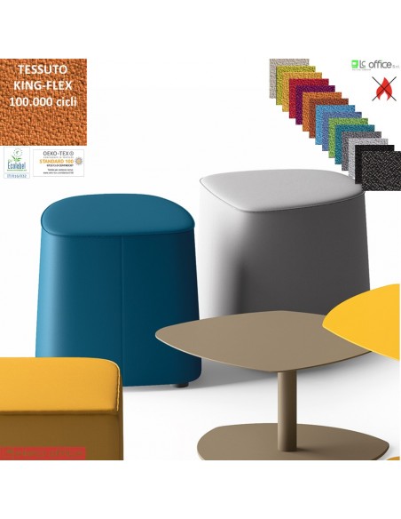 MANTRA pouf triangolare attesa rivestimenti TESSUTO KING FLEX class 1 IM