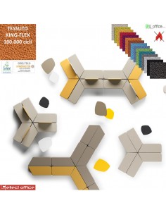 MANTRA Pouf con angolare destro attesa rivestimenti TESSUTO KING FLEX class 1 IM