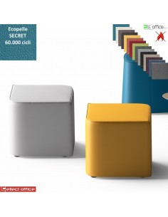 MANTRA pouf quadrato attesa rivestimenti ecopelle SECRET class 1 IM