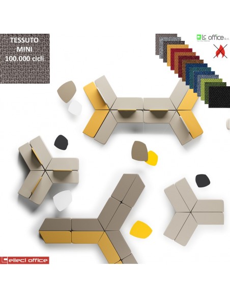 MANTRA pouf angolare destro attesa rivestimento tessuto MINI class 1 IM