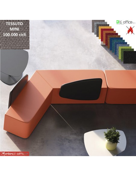 MANTRA schienale triangolare per pouf attesa rivestimento tessuto MINI class 1 IM