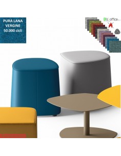 MANTRA pouf triangolare attesa rivestimento pura Lana vergine Class 1IM