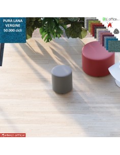 MANTRA Pouf tondo diametro 40 attesa rivestimento pura Lana vergine Class 1IM